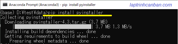Pyinstaller を使用して Python プログラムをexe化