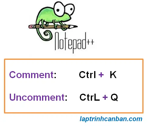 Phím tắt comment trong Notepad++