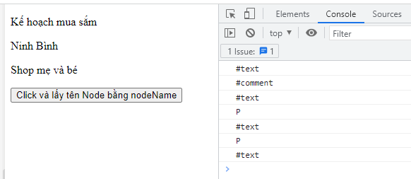 nodeName trong JavaScript