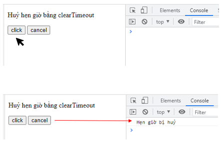 window.clearTimeout trong JavaScript