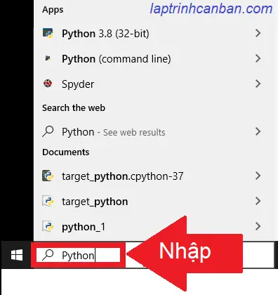 Tìm nơi cài đặt Python trên Windows